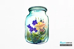 Watercolor Floral Bicycle PNG Clipart Product Image 1