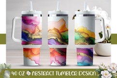 Fluid Art Tumbler Template, Watercolor 40 Oz Tumbler Wrap Product Image 1