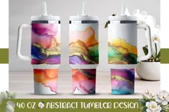 Fluid Art Tumbler Template, Watercolor 40 Oz Tumbler Wrap Product Image 1