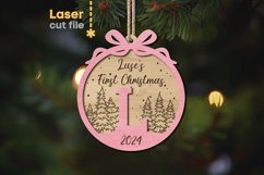 First Christmas Ornament SVG laser cut file for Glowforge Product Image 1