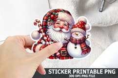 Christmas Santa Sticker| Christmas Sticker PNG Design Product Image 1
