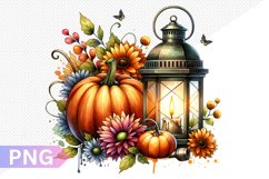 Autumn Harvest Pumpkin Sublimation - Pumpkin Clipart Design Product Image 1