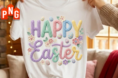 Happy Easter PNG,Happy Easter Sublimation Design Product Image 1
