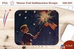 Patriotic Mouse Pad Design, 4th Of July Mousepad Wrap Product Image 1