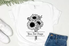 Sunflower Svg, Floral Mason Jar Svg, Sunflower Bouquet Svg Product Image 2