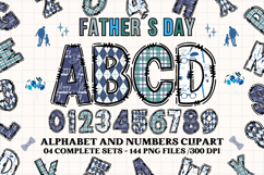 Father’s Day Alphabet clipart, father’s day letters doodle Product Image 1