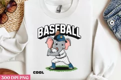 Baseball Cool PNG, Cute Animal Sublimation PNG Product Image 1