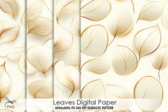 Leaves digital paper Product Image 1
