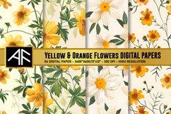 Bidens Flower Digital Paper Pattern Product Image 1