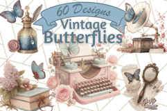 Vintage Butterfly PNG Clipart, Fairytale Cottagecore Images Product Image 1