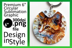 Charming Cat Circles: 3D Sublimation Assortment Product Image 1
