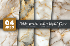Golden Marble Texture Digital Paper Product Image 1