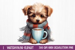 Christmas Animals Coffee Sublimation Clipart, Christmas PNG Product Image 1