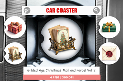 Gilded Age Christmas Mail Car Coaster Product Image 1