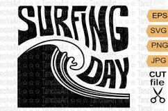 Surfing waves svg, png Surfing day printable cut file wave Product Image 1