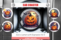 Car Coaster Halloween Jack Lantern Product Image 1