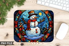 Christmas Snowman Sublimation Mouse Pad PNG Design Product Image 1