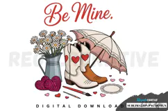 Be Mine PNG, Valentine's Day Sublimation PNG Product Image 1