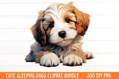 Cute Sleeping Dogs Clipart Product Image 2