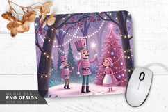 Whimsical Nutcrackers in a Festive Forest Mouse Pad PNG Product Image 1