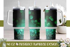 Green Glitter Tumbler PNG, Sparkle 40 Oz Tumbler Sublimation Product Image 1