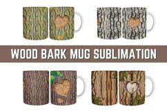 Wood Bark Mug Sublimation | Bundle | PNG Product Image 1