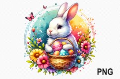 Easter Day Bunny Sublimation - Easter Day Clipart PNG Design Product Image 1