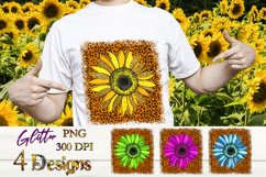 Sunflower with leopard petal| Sublimation Design bundle, PNG Product Image 1