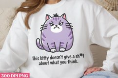 This Kitty Doesn&#039;t Give PNG, Funny Cat Sublimation PNG Product Image 2