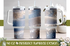White Glitter Tumbler Design, White 40 Oz Tumbler Wrap Product Image 1