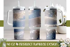 White Glitter Tumbler Design, White 40 Oz Tumbler Wrap Product Image 1