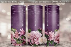 Flowers and Diamond Tumbler Sublimation | Seamless Wrap Product Image 1