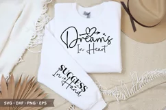 Dreams In Heart SVG - Mother's Day Sleeve T shirt Design Product Image 1