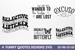 Funny Quotes Designs SVG Product Image 1