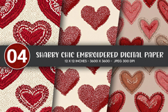 Shabby Chic Embroidered Digital Paper Product Image 1