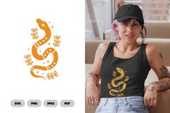 Boho Snake SVG &amp; Clipart - Magical &amp; Celestial Snake Product Image 1