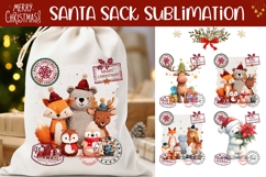 Christmas Bear Santa Sack, Christmas Moose Santa Sack Design Product Image 1
