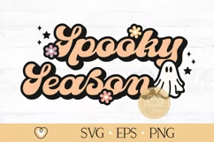 Spooky Season SVG, PNG, Retro Halloween svg, Cute Halloween Product Image 1