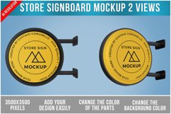 Store Signboard Mockup PSD Product Image 1