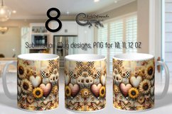 Romantic sunflowers | 8 valentine Mug Sublimation designs Product Image 1