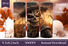 3D Halloween Scarecrow Tumbler Wrap, 3D Tumbler Wrap Product Image 1