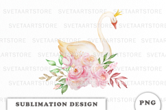 Watercolor Swan Princess png Product Image 1