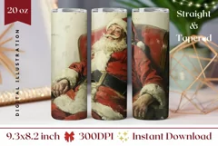 Christmas Tumbler Design, Santa Claus Sublimation Design Product Image 1