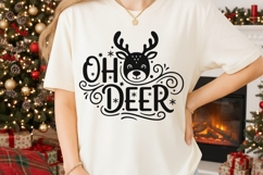 Oh Deer Svg, Christmas Reindeer Svg, Kids Christmas Svg. Product Image 2