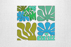 Tropical Leaf Block Abstract Embroidery Design Product Image 1