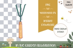 Hand Drawn Garden Tools Illustration, Cartoon Garden Tools Product Image 1