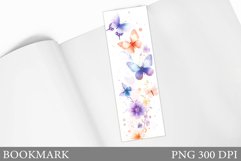 Butterflies Bookmark Design. Butterfly Bookmark Sublimation Product Image 1