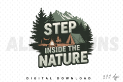 Step Inside the Nature PNG, Nature Landscape Sublimation PNG Product Image 1