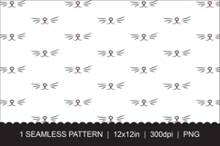 Minimalist Cat Face Seamless Pattern Product Image 1