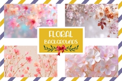 Pink Flowers Background, Spring Background Designs Product Image 1